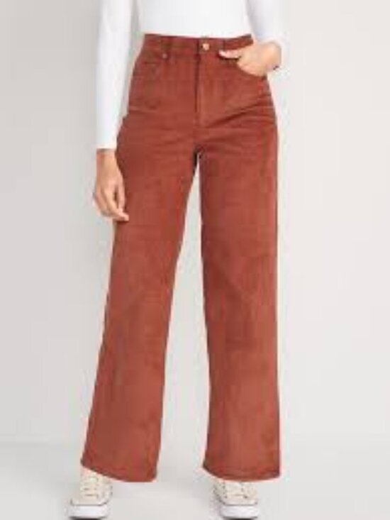Old Navy Pants - Old Navy Brown High Rise OG Loose Corduroy Pants Size 8 Women's